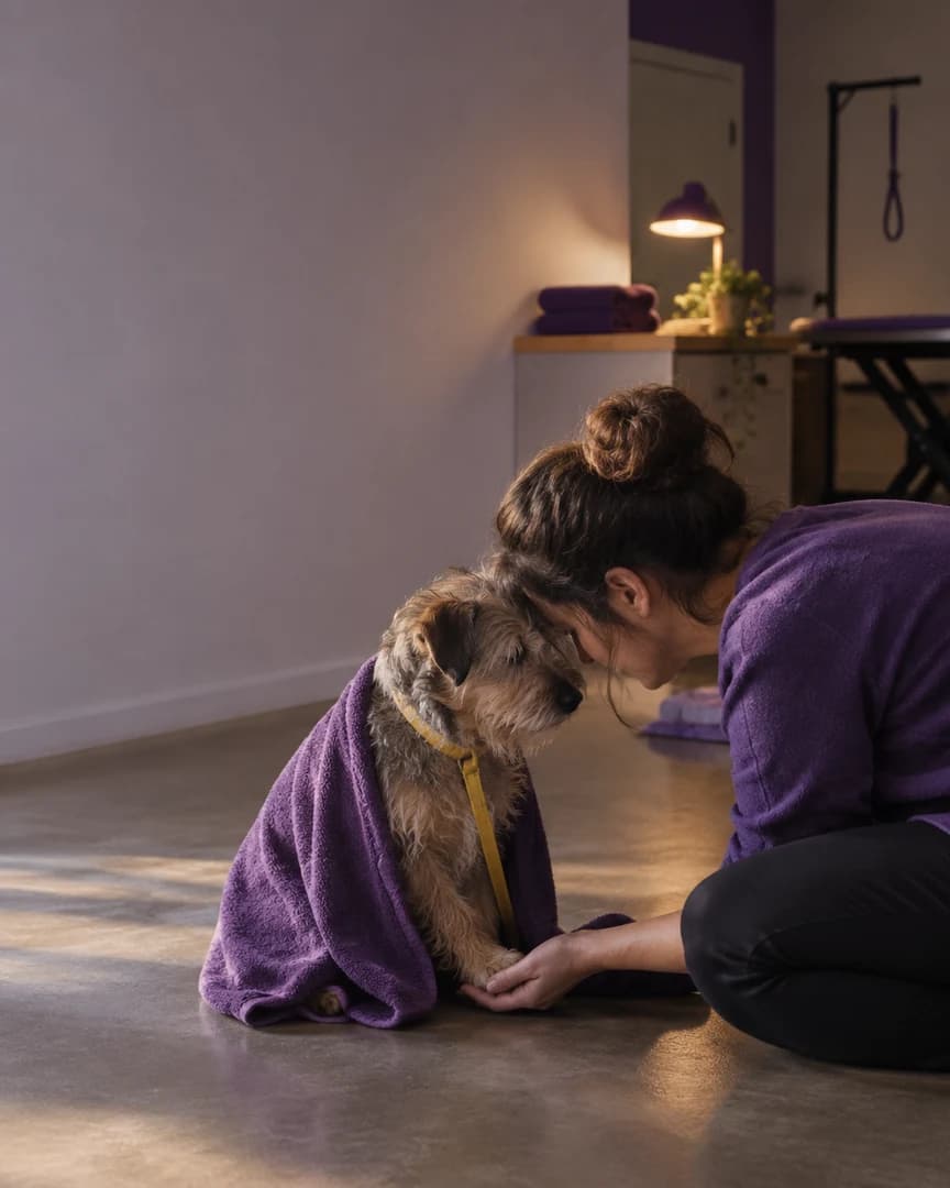 Illustrative example for Paws & Co Grooming: Why we only take one dog at a time in the studio
