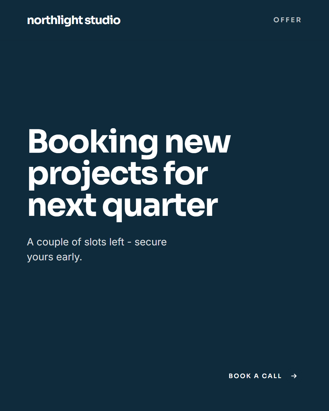 Generated example post: One clear message beats five clever ones. Cut your homepage down to a single promise.